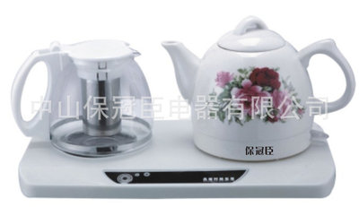 红玫瑰陶瓷电热水壶套装,电热杯,快速电热水壶批发