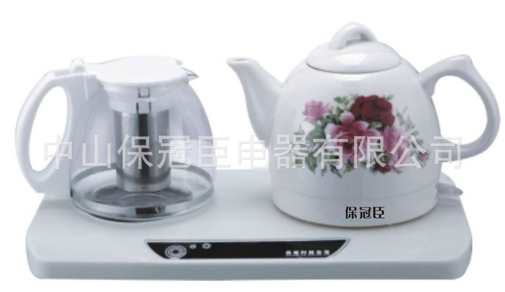 红玫瑰陶瓷电热水壶套装,电热杯,快速电热水壶批发