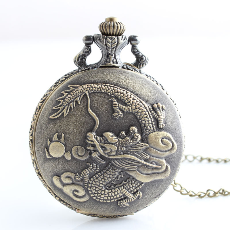 Classic fashionable retro antique big quartz pocket watch for men…