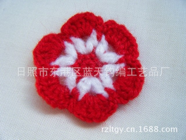 毛线花、手工毛线花、毛线钩花、手工编织花朵家居软装发饰