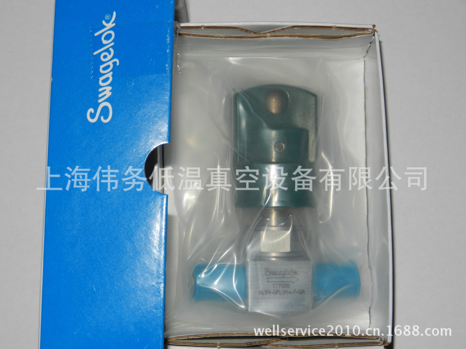 Swagelok 6LVV-DPLVR4-P-GR 316L Diaphragm-Sealed Valve, 1/4"