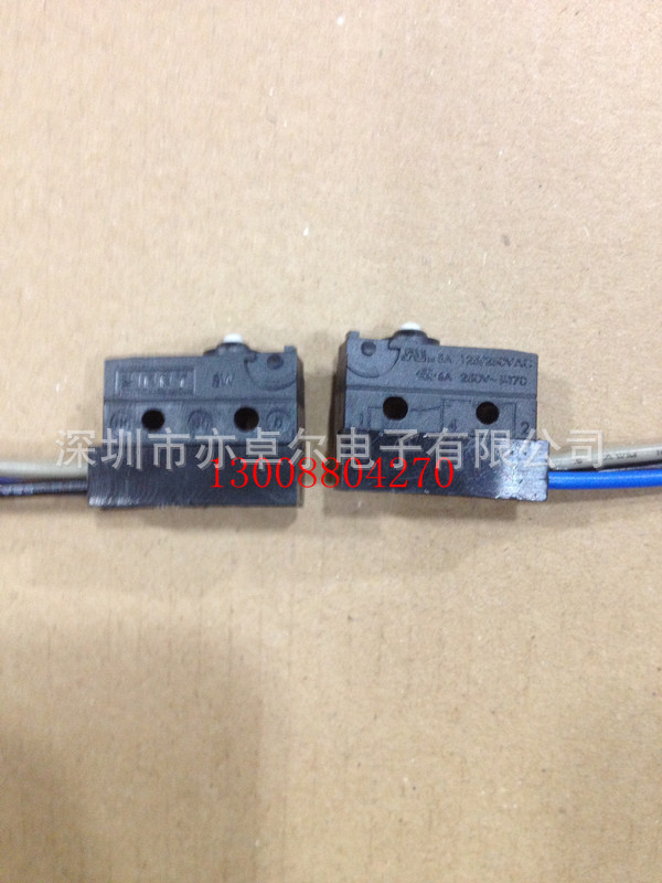 防水开关 IP67级 微动开关三脚带线 台湾ZIPPY 带认证 SW