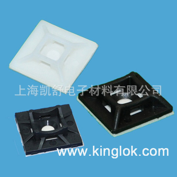 专业现货供应自粘式扎带固定座 带胶吸盘 扎带固定座 定位片