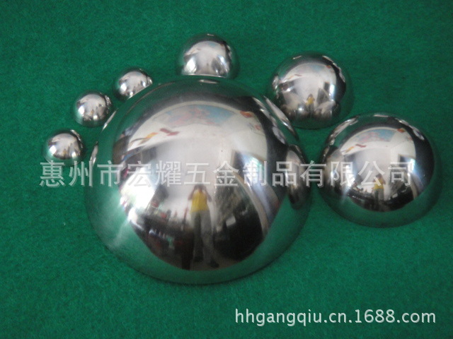 供应各种规格材质五金不锈钢装饰空心半圆球