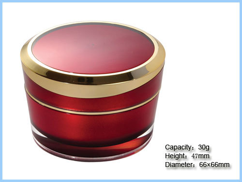 供应亚克力50g斜肩锥圆膏霜瓶系列