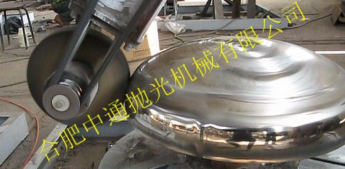 磨轮磨封头外 镜面现场