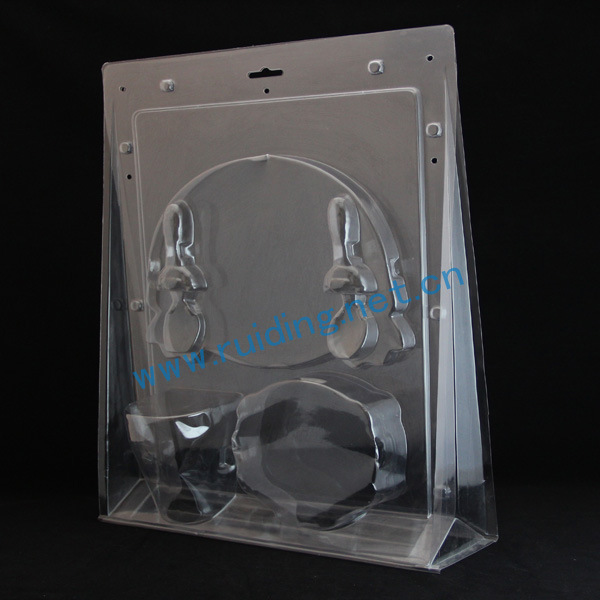 厂家供应自定义透明pvc双泡壳，pvc三折透明吸塑定做