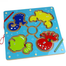 磁性环型迷宫  儿童智力运笔迷宫宝宝迷宫球智力早教木制玩具批发