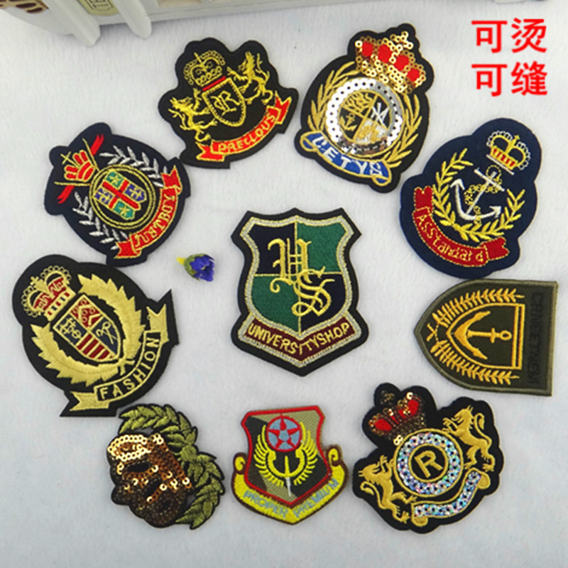 Factory direct computer embroidery badge badge armband combination of a variety of optional cloth stickers DIY