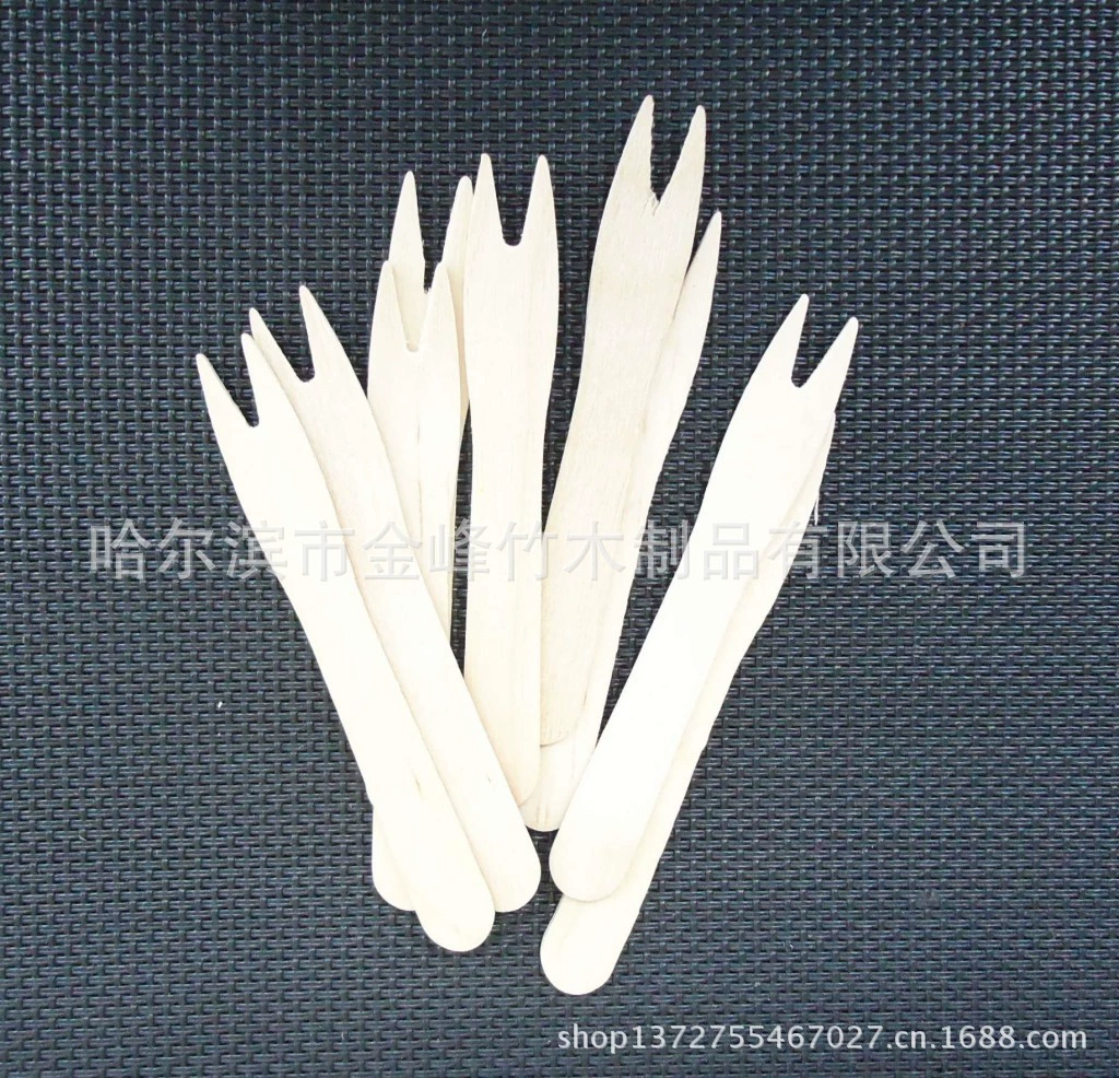 Низкая цена, различные характеристики, деревянные вилки для фруктов, фруктовые наборы, деревянные вилки с двойными зубьями.