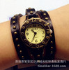 Fashionable retro belt, women's watch, Korean style, genuine leather, punk style