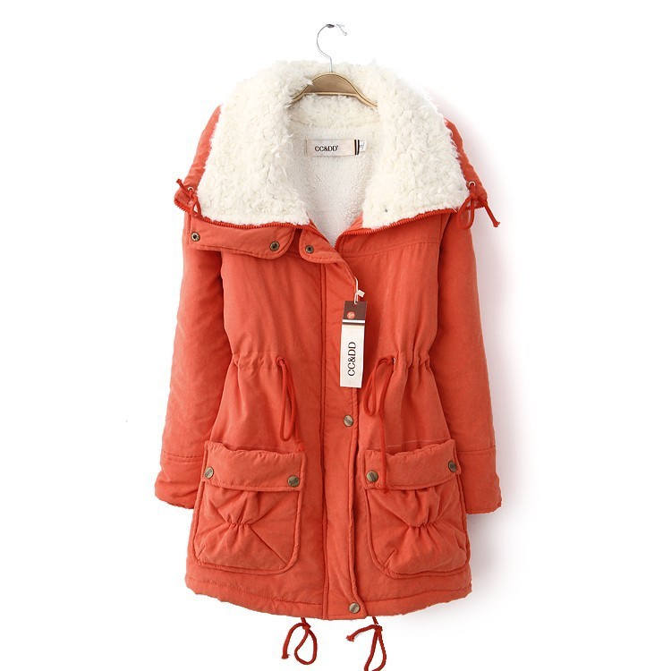 Women's Cotton Coat Women's Mid Length Sherlock Cotton Coat Winter Coat Large Coat