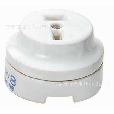 WJR-1220B T型明装插座 陶瓷插座 20A T型明装墙壁插座 全磁插座