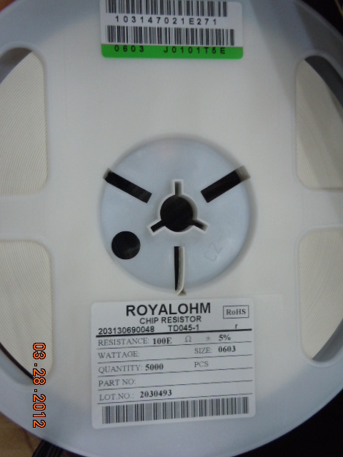 0603 100R 5% 厚声贴片电阻 全新原装现货