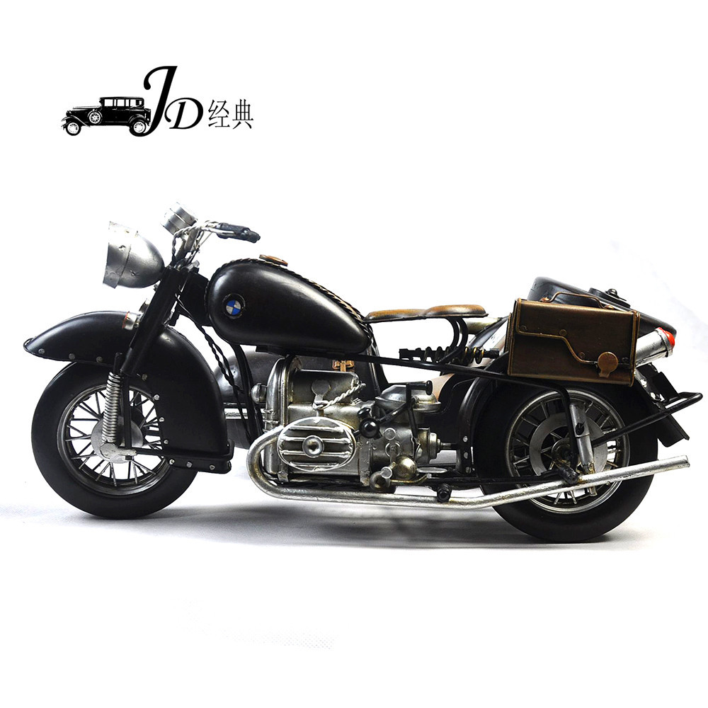 JLM1451-BK手工铁艺复古摩托车