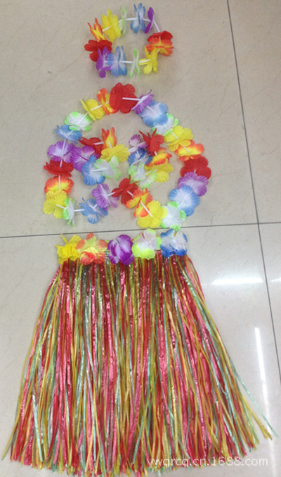 40公分草裙彩色五件套