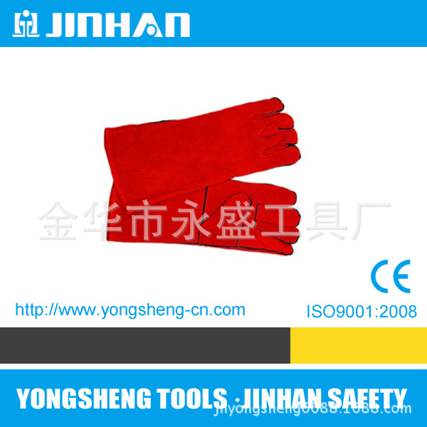 牛二层皮棉纱涂胶加托胶袖浆袖全掌驳掌长短14和16寸手套