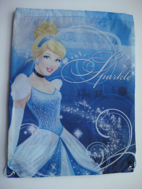 供应牛津布鞋包，卡通热升华印刷的抽绳袋，抽绳鞋包