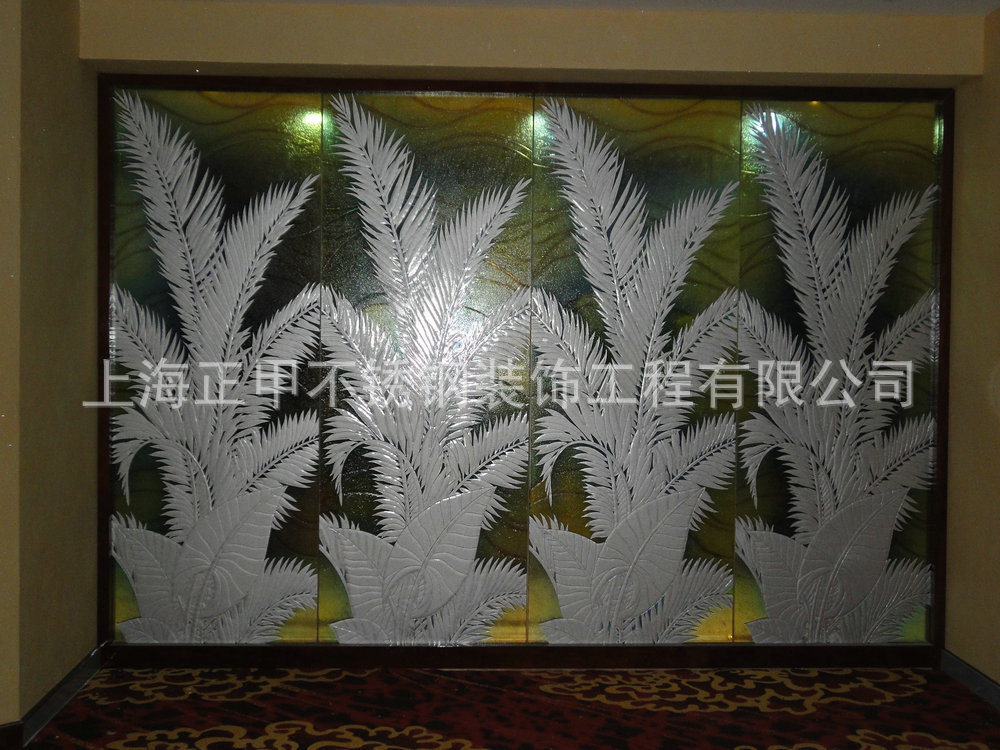 皇冠酒店不銹鋼玻璃屏風