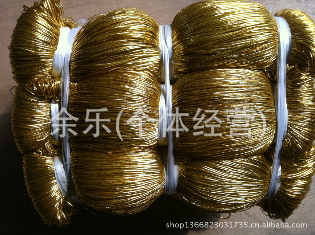 厂家 1.0MM 八股空心扁金线-8股空心扁银吊线-糖果袋绳抽绳