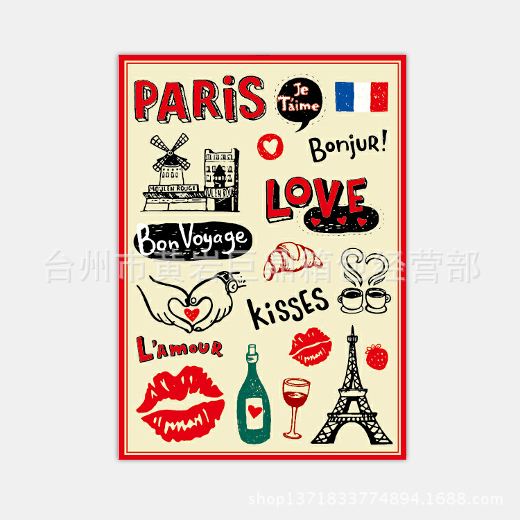 拉杆箱贴旅行箱贴纸时尚潮流行李箱贴纸贴画防水箱贴