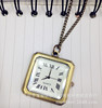 Square pocket watch, retro necklace, sweater, wholesale, Korean style, nostalgia