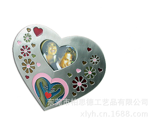 金属卡通PVC软胶铝合金标本心形相框摆台广告活动礼品logo定制|ms