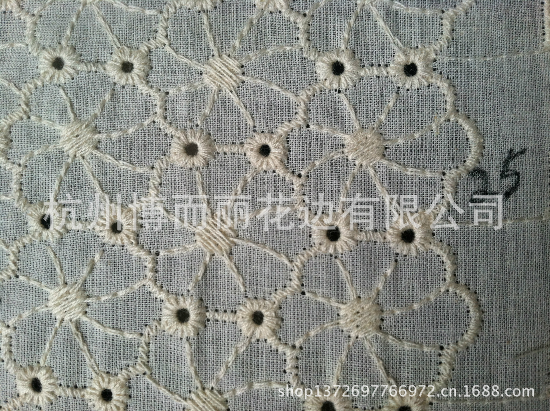 【新款上市】现货供应优质面料 绣花布  棉布绣花  打孔棉布