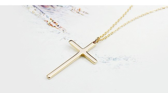 Fashion Glossy Cross Alloy Necklace display picture 2