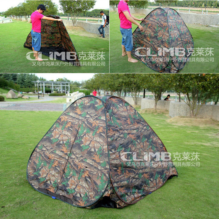 Hot Selling China, Japan and South Korea Automatic Steel Wire Tent Multi-person Outdoor Camouflage Tent One-step Lazy Tent