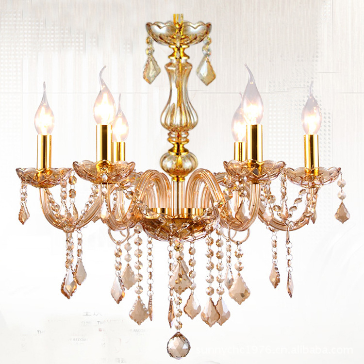 6-cabeza 8-cabeza champán ámbar cristal candelabro suministro Taobao Tmall Amazon eBay AliExpress y otros sitios web