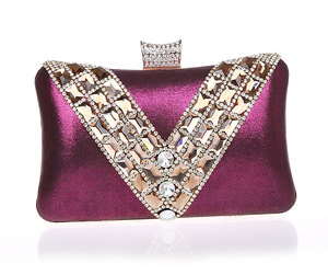 时尚水钻包精品晚宴包宴会包隔层手拿外现货等您7236