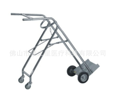 厂家供应医用不锈钢氧气瓶推车 手推工具车 医用全不锈钢小推车