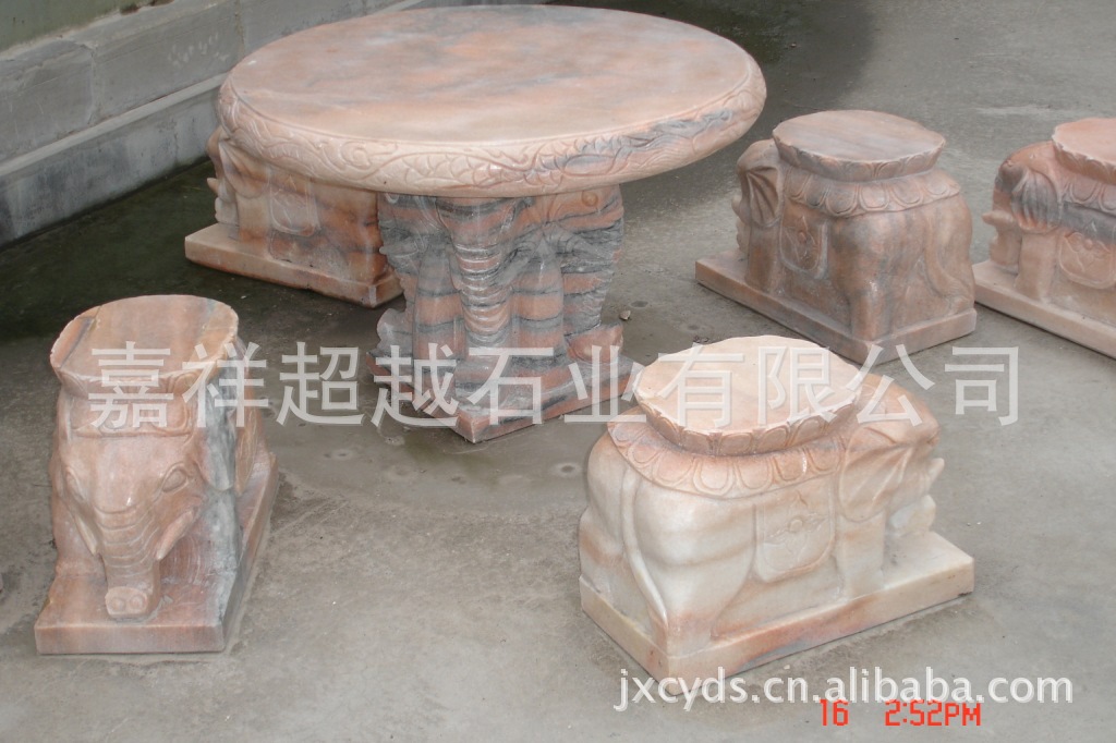 生产花岗岩石桌石凳图片  大理石手工雕刻石桌石凳石亭子生产厂家