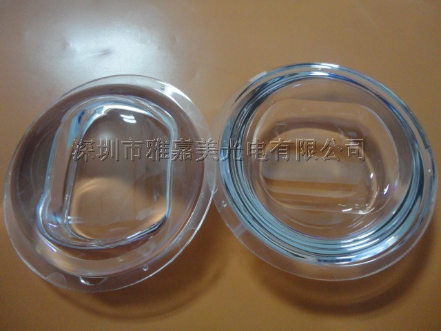 集成光源LED路灯透镜 亚克力55.5MM凹凸透镜 30*110° LED透镜