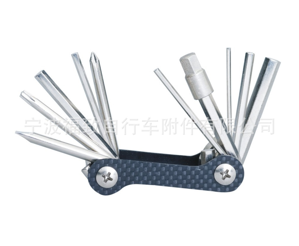 厂家直销自行车修理工具碳纤维支架 山地车多功能折叠工具内六角