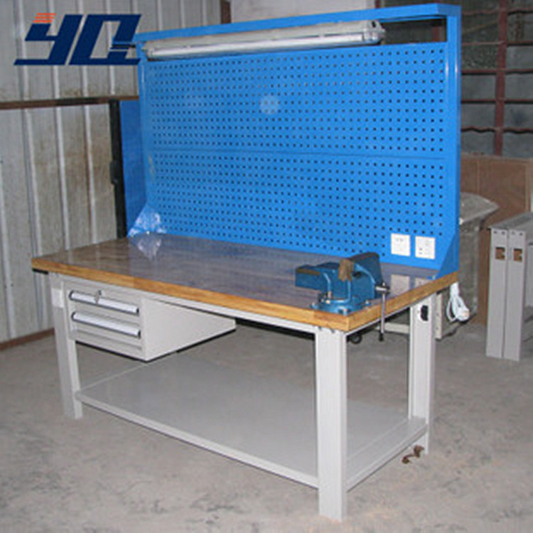 厂家供应重型钳工工作台检验台实木维修台钳工操作桌装配台