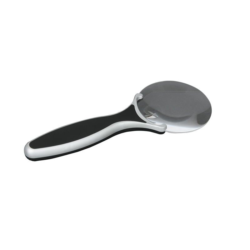 手持款带LED灯90mm高清老人儿童阅读放大镜亚克力放大镜厂家批发