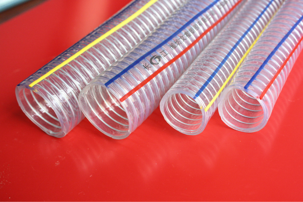 厂家直供多规格pvc钢丝螺旋增强软管 花园灌溉钢丝骨架排水软管