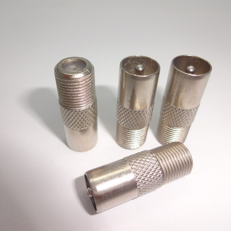 F母转天线公/视频转接头/锌合金F母转天线公