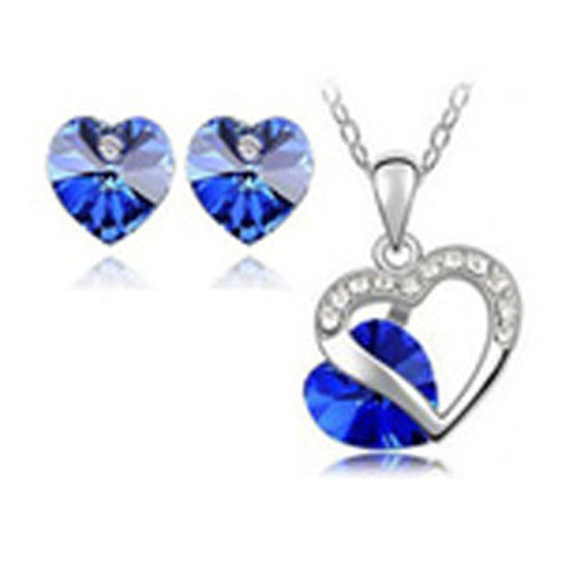 Fashion Geometric Alloy Inlay Rhinestones Women's Earrings Necklace display picture 7