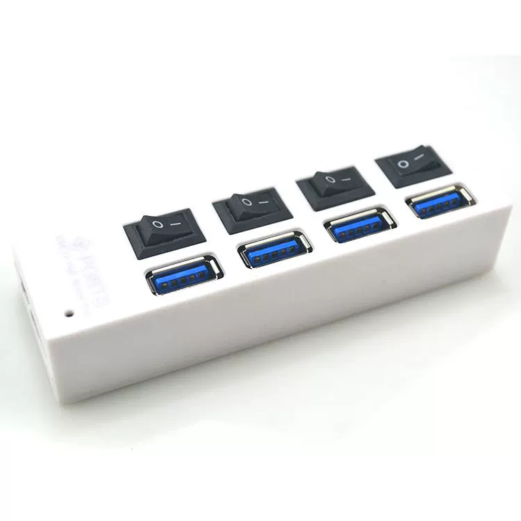 USB 3.0 хаб с независимым выключателем, четырехпортовый расширитель USB-хаб с питанием