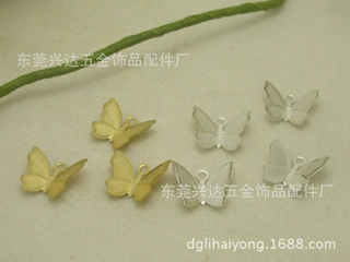 DIY 饰品配件 纯铜蝴蝶小花片 立体蝴蝶花片 古风小蝴蝶