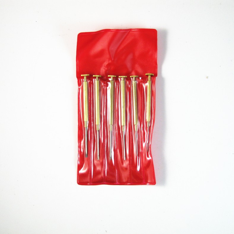 修表工具 简易小螺丝刀 螺丝批 起子 铜柄螺丝刀 (一套6支价）