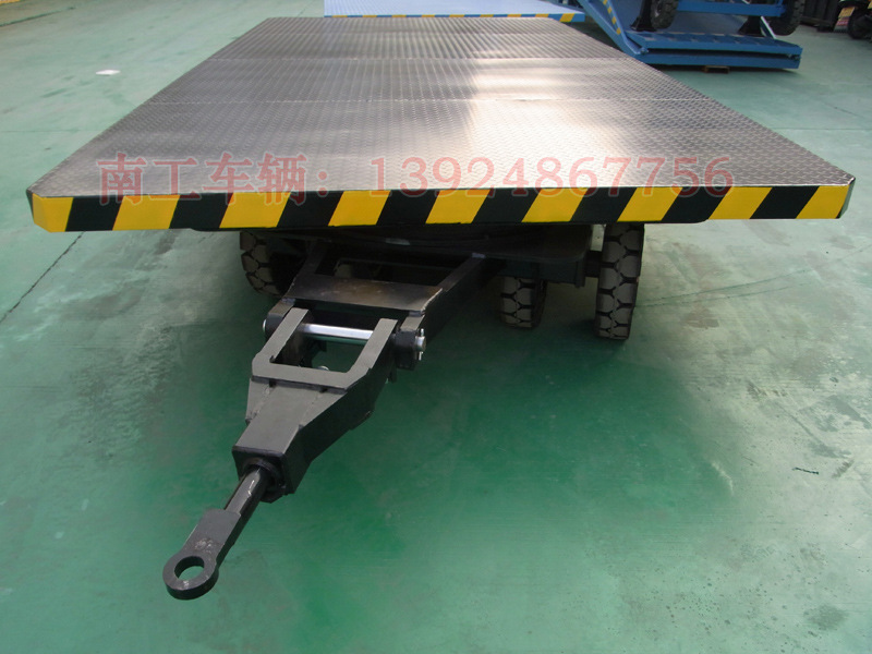 10吨工地钢材运输平板拖车 牵引全挂式拖车供应