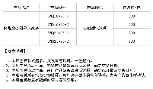 树脂磨砂圈异形冰块