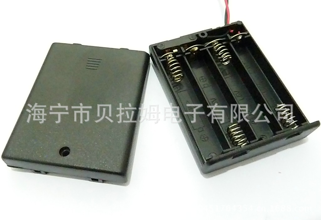四节五号安全带盖子电池盒  5号4节电池盒  电池盒五号四节