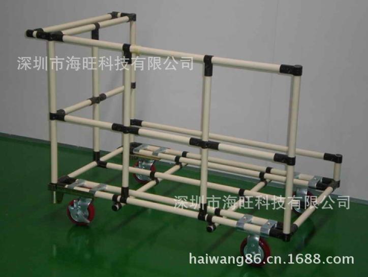 深圳线棒手推车精益管手推车防静电手推车