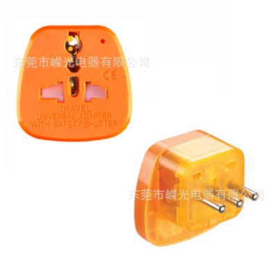 MD-12 意大利转换插座 乌拉圭插头 转换器 带灯适配器 意大利插头