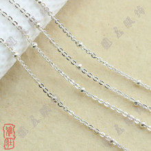 雅庄 925純銀項鏈 機織鏈批發 女鎖骨鏈 30壓光十字間珠鏈